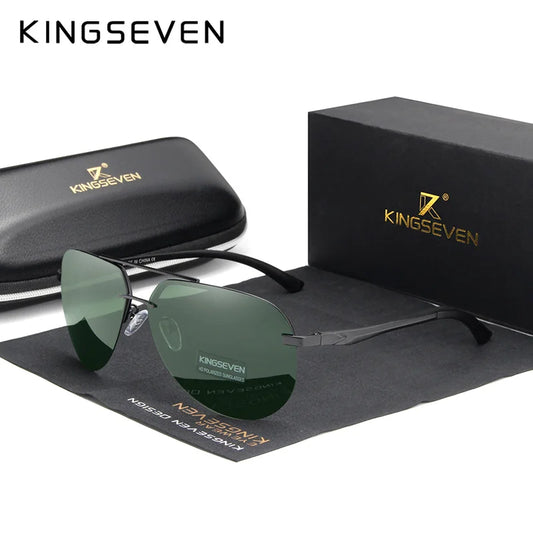 Model # K7413 Aviators Aluminum Rimless Polarized UV400